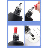 Maxbell 50 Pieces Glue Bottle Unblocking Needles Bottle Plug Tips for Home Salon Red