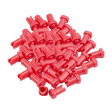 Maxbell 50 Pieces Glue Bottle Unblocking Needles Bottle Plug Tips for Home Salon Red