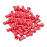 Maxbell 50 Pieces Glue Bottle Unblocking Needles Bottle Plug Tips for Home Salon Red