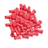 Maxbell 50 Pieces Glue Bottle Unblocking Needles Bottle Plug Tips for Home Salon Red