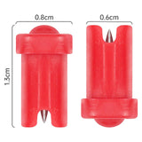 Maxbell 50 Pieces Glue Bottle Unblocking Needles Bottle Plug Tips for Home Salon Red