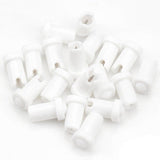 Maxbell 50 Pieces Glue Bottle Unblocking Needles Bottle Plug Tips for Home Salon White