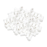 Maxbell 50 Pieces Glue Bottle Unblocking Needles Bottle Plug Tips for Home Salon White
