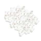 Maxbell 50 Pieces Glue Bottle Unblocking Needles Bottle Plug Tips for Home Salon White