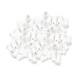 Maxbell 50 Pieces Glue Bottle Unblocking Needles Bottle Plug Tips for Home Salon White