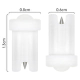 Maxbell 50 Pieces Glue Bottle Unblocking Needles Bottle Plug Tips for Home Salon White