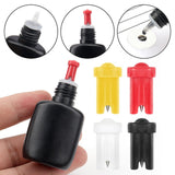 Maxbell 50 Pieces Glue Bottle Unblocking Needles Bottle Plug Tips for Home Salon White