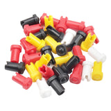 Maxbell 50 Pieces Glue Bottle Unblocking Needles Bottle Plug Tips for Home Salon White