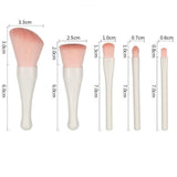 Maxbell 5Pcs make up Brushes Tool Set for Travel Beige