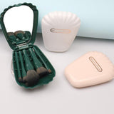 Maxbell 5Pcs make up Brushes Tool Set for Travel Beige