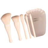 Maxbell 5Pcs make up Brushes Tool Set for Travel Beige