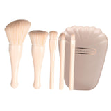 Maxbell 5Pcs make up Brushes Tool Set for Travel Beige