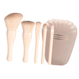 Maxbell 5Pcs make up Brushes Tool Set for Travel Beige