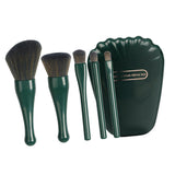 Maxbell 5Pcs make up Brushes Tool Set for Travel Green