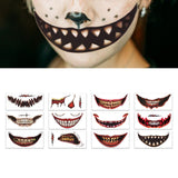Maxbell Halloween Face Stickers Temporary Tattoo Decor DIY for Prank Makeup Props