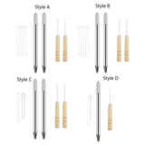 Maxbell Durable Doll Hair Rooting Tool with Aluminum Handle Holders Supplies Awls Style A