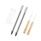 Maxbell Durable Doll Hair Rooting Tool with Aluminum Handle Holders Supplies Awls Style A