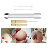 Maxbell Durable Doll Hair Rooting Tool with Aluminum Handle Holders Supplies Awls Style B