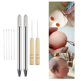 Maxbell Durable Doll Hair Rooting Tool with Aluminum Handle Holders Supplies Awls Style B
