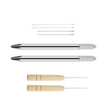 Maxbell Durable Doll Hair Rooting Tool with Aluminum Handle Holders Supplies Awls Style C