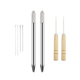 Maxbell Durable Doll Hair Rooting Tool with Aluminum Handle Holders Supplies Awls Style C