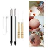 Maxbell Durable Doll Hair Rooting Tool with Aluminum Handle Holders Supplies Awls Style C