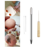 Maxbell Durable Doll Hair Rooting Tool with Aluminum Handle Holders Supplies Awls Style D