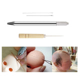 Maxbell Durable Doll Hair Rooting Tool with Aluminum Handle Holders Supplies Awls Style D
