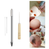 Maxbell Durable Doll Hair Rooting Tool with Aluminum Handle Holders Supplies Awls Style D