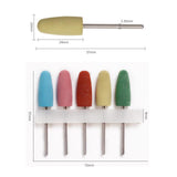 Maxbell 5 Pieces Durable Bits Calluses Removal Silicone for Home Salon