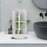 Maxbell Makeup Brush Drying Rack Anti Slip Brush Washing Rack for Vanity Table White