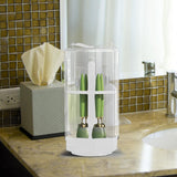 Maxbell Makeup Brush Drying Rack Anti Slip Brush Washing Rack for Vanity Table White