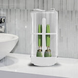 Maxbell Makeup Brush Drying Rack Anti Slip Brush Washing Rack for Vanity Table White