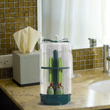 Maxbell Makeup Brush Drying Rack Anti Slip Brush Washing Rack for Vanity Table Green