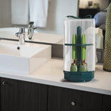 Maxbell Makeup Brush Drying Rack Anti Slip Brush Washing Rack for Vanity Table Green