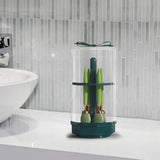 Maxbell Makeup Brush Drying Rack Anti Slip Brush Washing Rack for Vanity Table Green