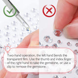 Maxbell 2 Pieces Makeup Rhinestones Stickers for DIY Crafts Festival Accessory