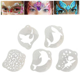 Maxbell Face Painting Stencil Kit Makeup Art Painting Smooth Lightweight Reusable Half Face Use