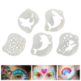 Maxbell Face Painting Stencil Kit Makeup Art Painting Smooth Lightweight Reusable Half Face Use