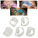 Maxbell Face Painting Stencil Kit Makeup Art Painting Smooth Lightweight Reusable Half Face Use