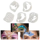 Maxbell Face Painting Stencil Kit Makeup Art Painting Smooth Lightweight Reusable Half Face Use