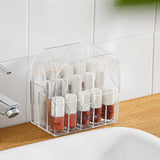 Maxbell Lipstick Storage Box Holder with Cover 15 Grid Countertop Tray Waterproof