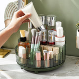 Maxbell Cosmetic Makeup Rack Organizer Container Tabletop for Bathroom Dresser Green no Lid