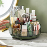 Maxbell Cosmetic Makeup Rack Organizer Container Tabletop for Bathroom Dresser Green no Lid