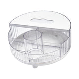 Maxbell Cosmetic Makeup Rack Organizer Container Tabletop for Bathroom Dresser Transparent with Lid