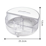 Maxbell Cosmetic Makeup Rack Organizer Container Tabletop for Bathroom Dresser Transparent with Lid