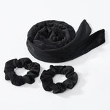 Maxbell Overnight Heatless Curling Rod Hair Roller Comfortable for Long Short Hair Black