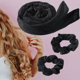 Maxbell Overnight Heatless Curling Rod Hair Roller Comfortable for Long Short Hair Black