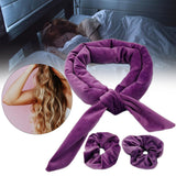 Maxbell Overnight Heatless Curling Rod Hair Roller Comfortable for Long Short Hair Violet