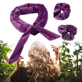Maxbell Overnight Heatless Curling Rod Hair Roller Comfortable for Long Short Hair Violet